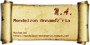 Mendelzon Annamária névjegykártya